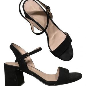 Cole Haan Women's Suede Josie Sandal Black Size 9.5